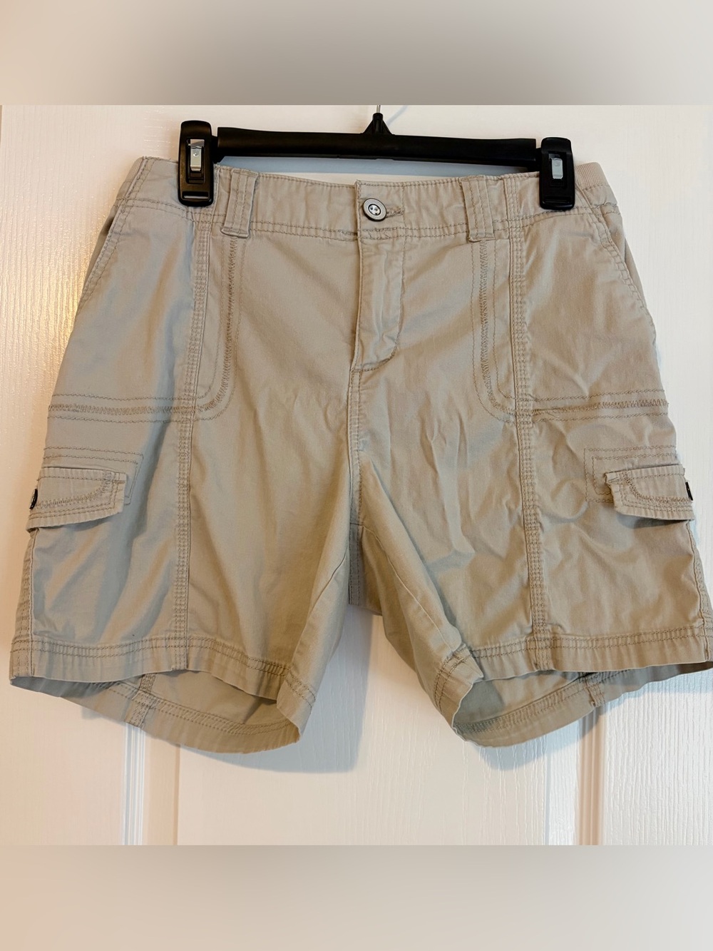 Style & Co. Women's Khaki Cargo Shorts with Elastic Waistband